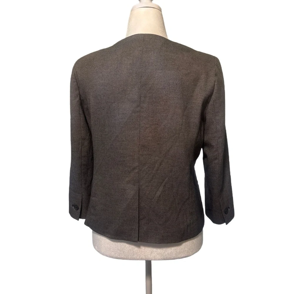 Ann Taylor Suiting Separates Women's Gray & Black Bird’s Eye Blazer